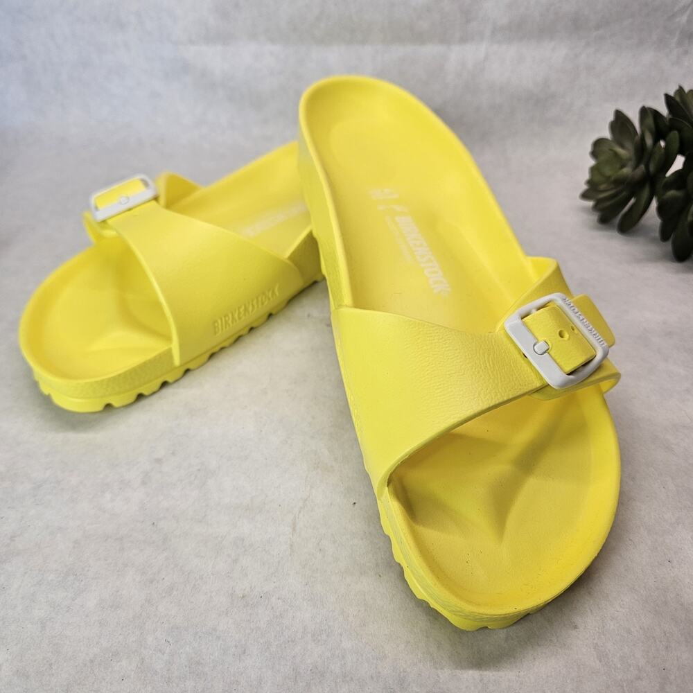 Birkenstock Madrid EVA Sandals Yellow Women 41 Sz US 10 Lightweight Slides